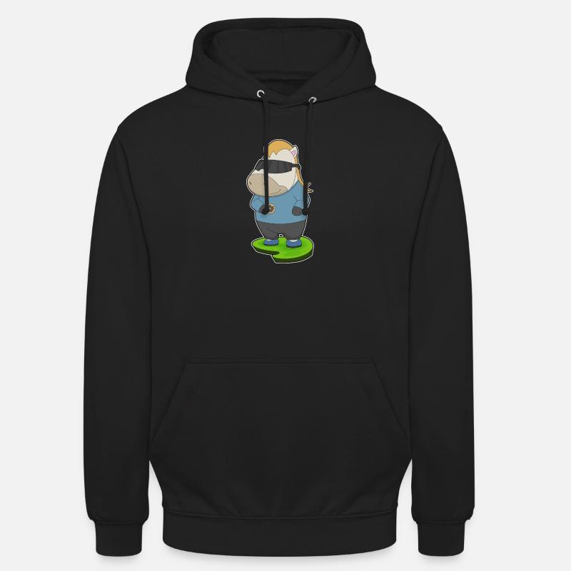 Beignet de cheval - Sweat-shirt à capuche unisexe - noir