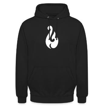 Maui's hook - Unisex Hoodie - black - Front - Alina (178cm) & Michal (187cm)