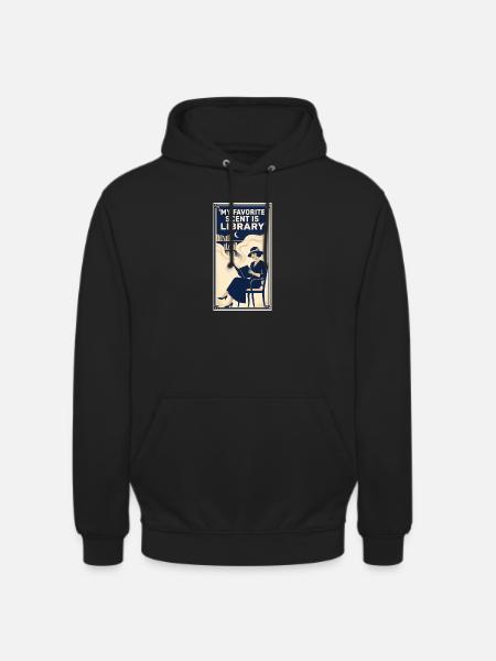 Biblioteca di profumi preferita | Amore per i libri - Felpa con cappuccio unisex - nero