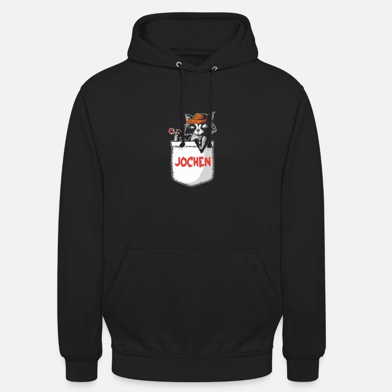 raton laveur Jochen - Sweat-shirt à capuche unisexe - noir