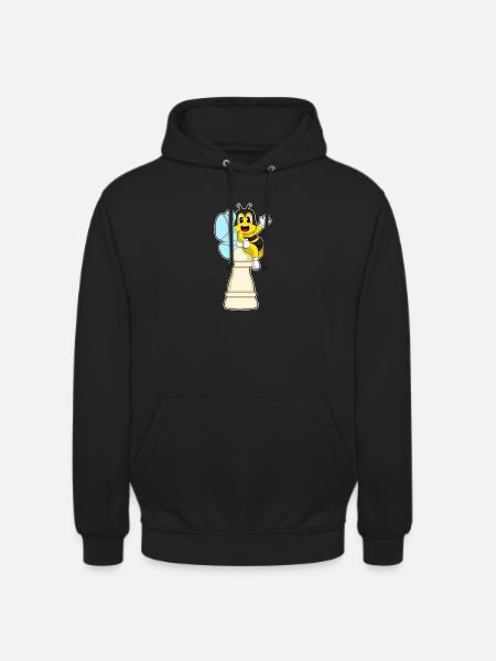 Biene Schachfigur Bauer Schach - Unisex Hoodie - Schwarz