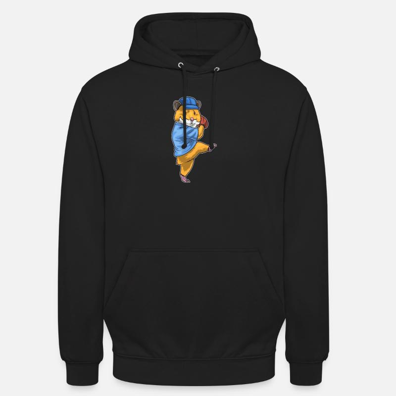 Hamster Baseball Gant de Baseball - Sweat-shirt à capuche unisexe - noir