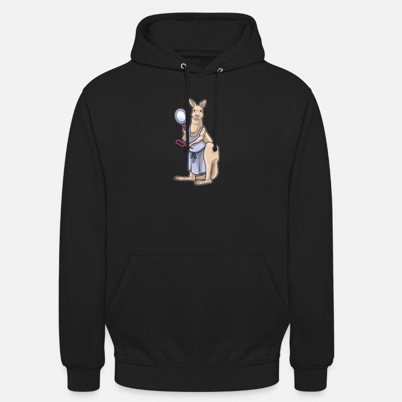 Kangourou Coiffeur Miroir - Sweat-shirt à capuche unisexe - noir