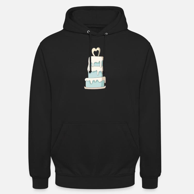 Gâteau de mariage - Sweat-shirt à capuche unisexe - noir