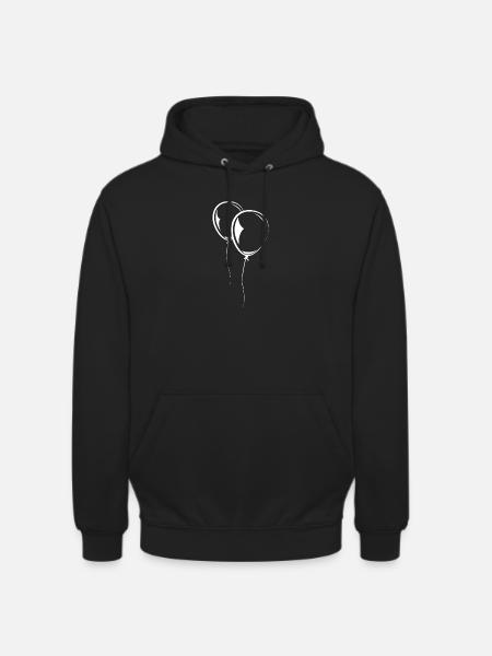 Balloon Baloon Illustration Symbol Gift - Unisex Hoodie - black