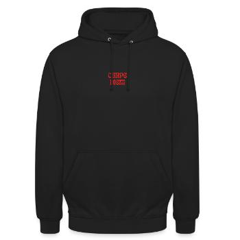 "Carpe Diem" - Unisex Hoodie - Schwarz - Vorne - Alina (178cm) & Michal (187cm)