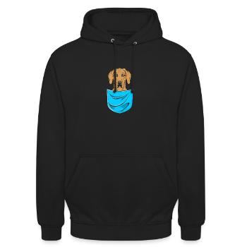 Rhodesian Ridgeback - Unisex Hoodie - black - Front - Alina (178cm) & Michal (187cm)