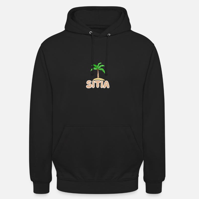 Sitia Sitia - Sweat-shirt à capuche unisexe - noir