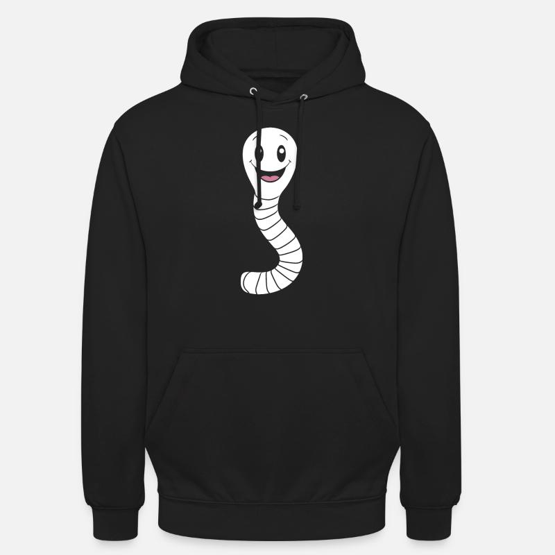 ver de terre - Sweat-shirt à capuche unisexe - noir