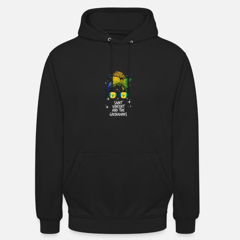 Saint-Vincent-et-les Grenadines - Sweat-shirt à capuche unisexe - noir