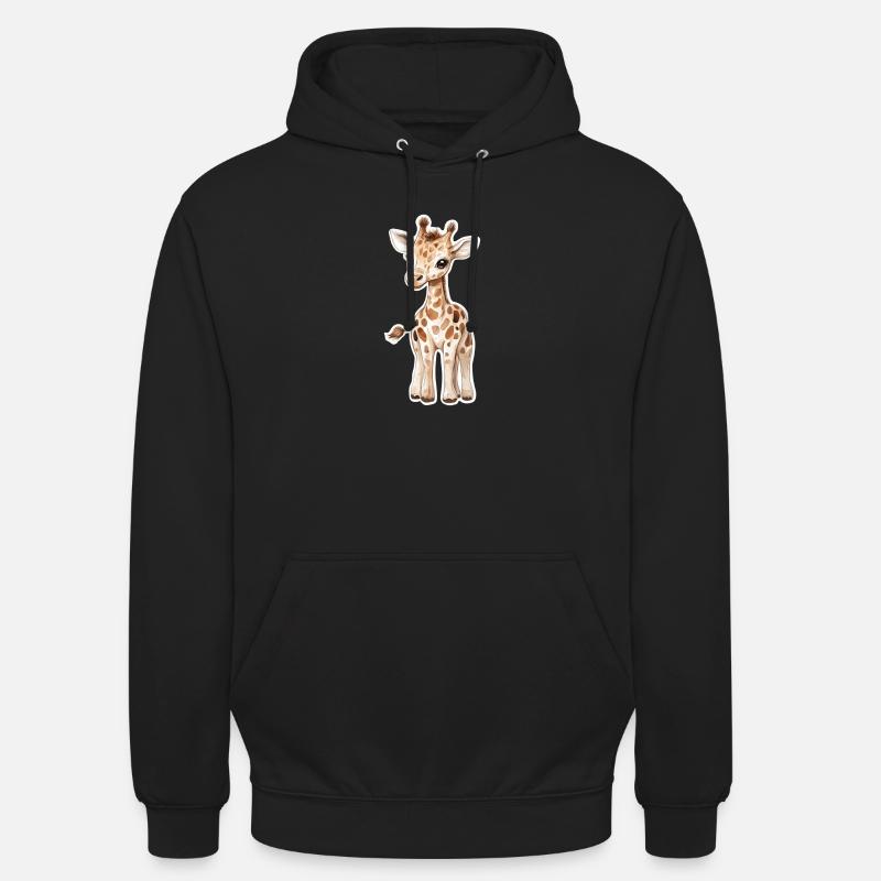 Girafe - Sweat-shirt à capuche unisexe - noir
