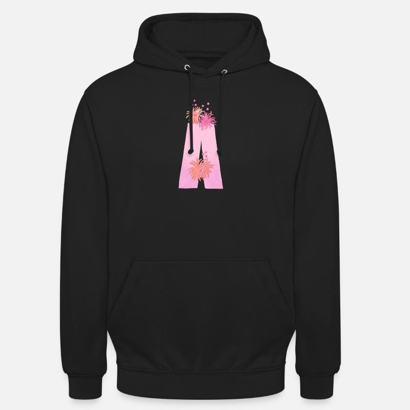 Une anémone de mer lettre - Sweat-shirt à capuche unisexe - noir