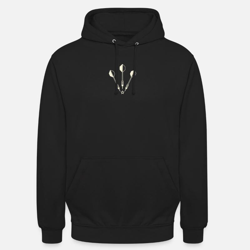 Fléchettes et étoile - Sweat-shirt à capuche unisexe - noir