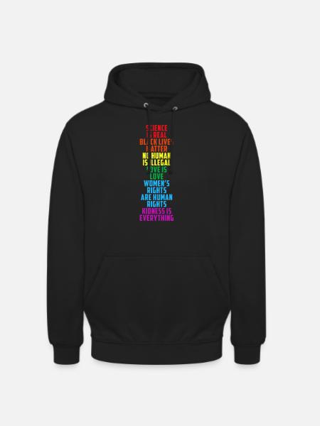 LGBT LGBTQ Gay Pride Féminisme Égalité - Sweat-shirt à capuche unisexe - noir