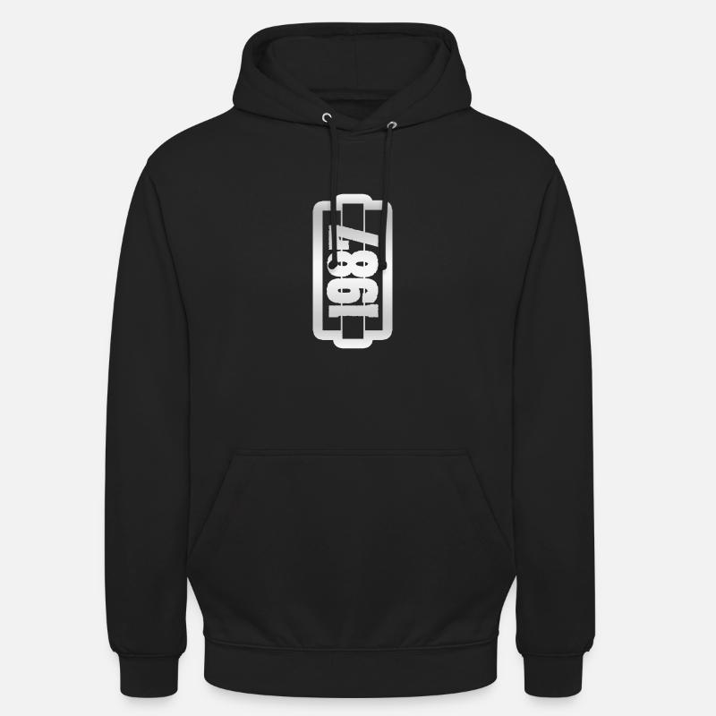 Né en 1987 - Sweat-shirt à capuche unisexe - noir