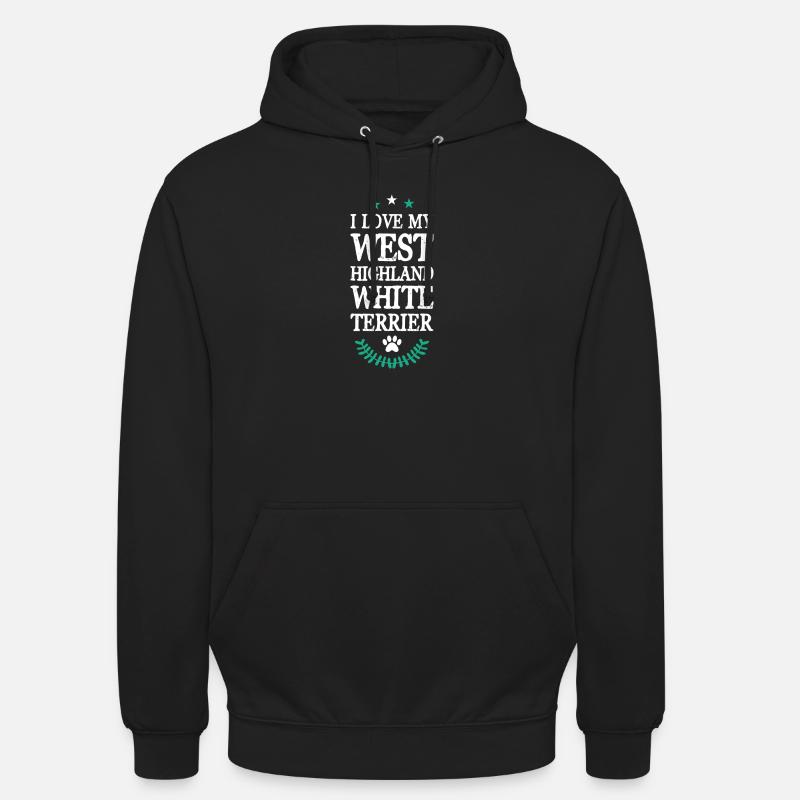 West Highland White Terrier - Sweat-shirt à capuche unisexe - noir