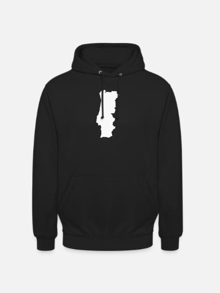 Geographic Contour Silhouette - Unisex Hoodie - black