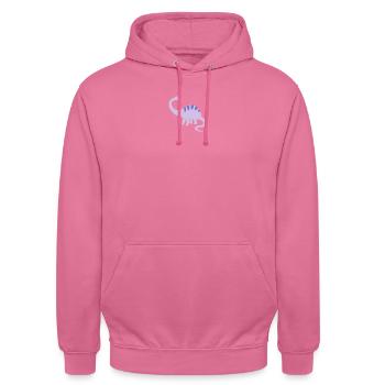 dino - Unisex Hoodie - pink - Front - Alina (178cm) & Michal (187cm)