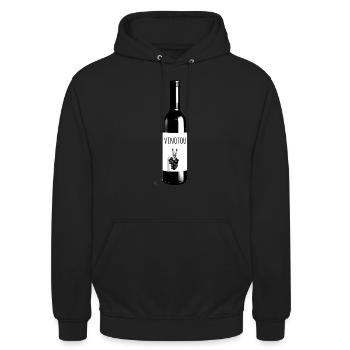 Vinotou, Winnetou,vino, Wine - Unisex Hoodie - black - Front - Alina (178cm) & Michal (187cm)