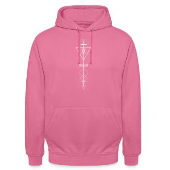 Cutter friezes - Manoeuvre draught - Unisex Hoodie - pink - Front - Alina (178cm) & Michal (187cm)