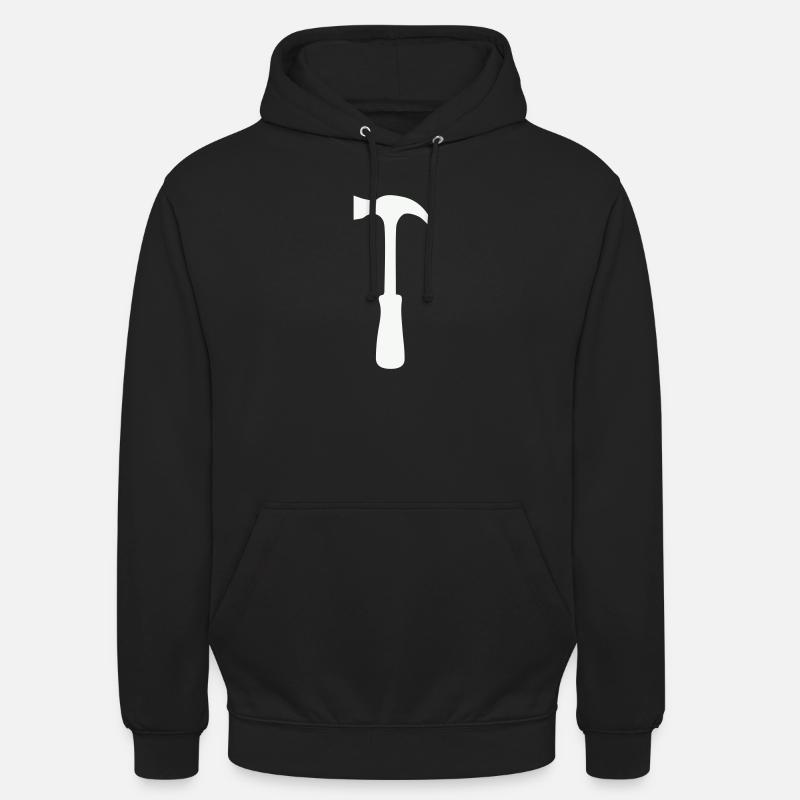 Silhouette du marteau - Sweat-shirt à capuche unisexe - noir