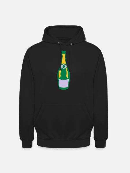 alkohol flasche trinken - Sweat-shirt à capuche unisexe - noir