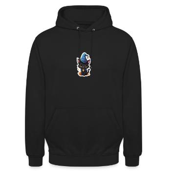 Black Magic Cat - Unisex Hoodie - black - Front - Alina (178cm) & Michal (187cm)