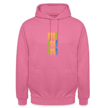 swimming swimming trunks lake - Unisex Hoodie - pink - Front - Alina (178cm) & Michal (187cm)