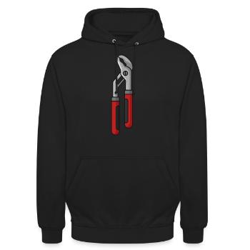 Water pumps pliers - Unisex Hoodie - black - Front - Alina (178cm) & Michal (187cm)