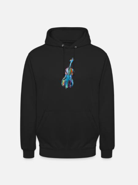 Violin,Cello,Graffiti,Painting - Unisex Hoodie - black