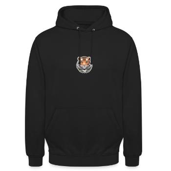 Lucky Tiger - Unisex Hoodie - black - Front - Alina (178cm) & Michal (187cm)
