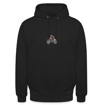 Motorcross rider - Unisex Hoodie - black - Front - Alina (178cm) & Michal (187cm)