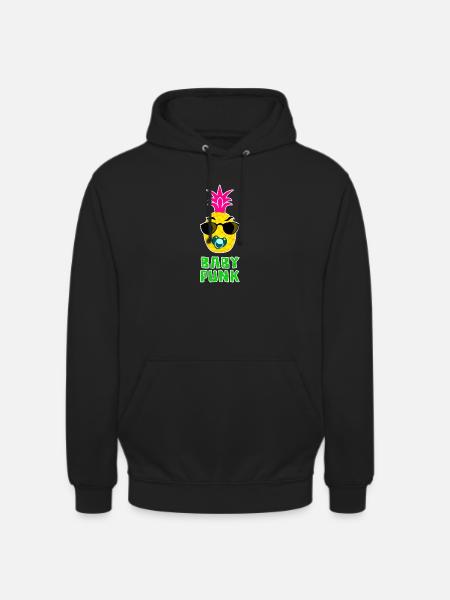 Bébé Punk Ananas cool - Sweat-shirt à capuche unisexe - noir