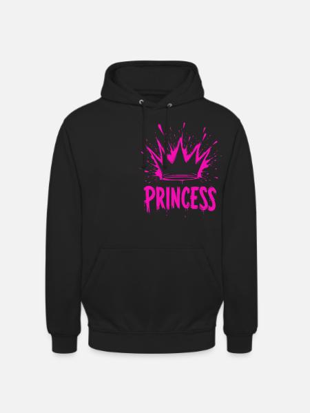 Princesse Crown Splash - Sweat-shirt à capuche unisexe - noir