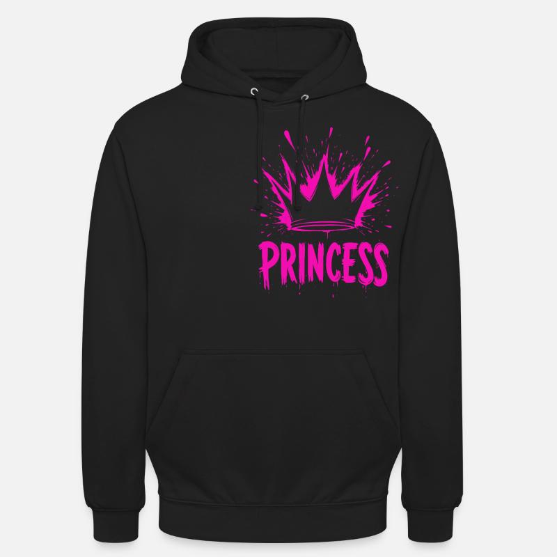 Prinzessin Krone Splash - Unisex Hoodie - Schwarz