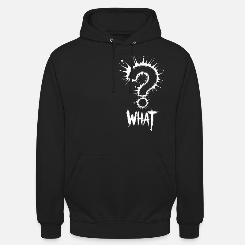 Quel point d’interrogation Splash - Sweat-shirt à capuche unisexe - noir