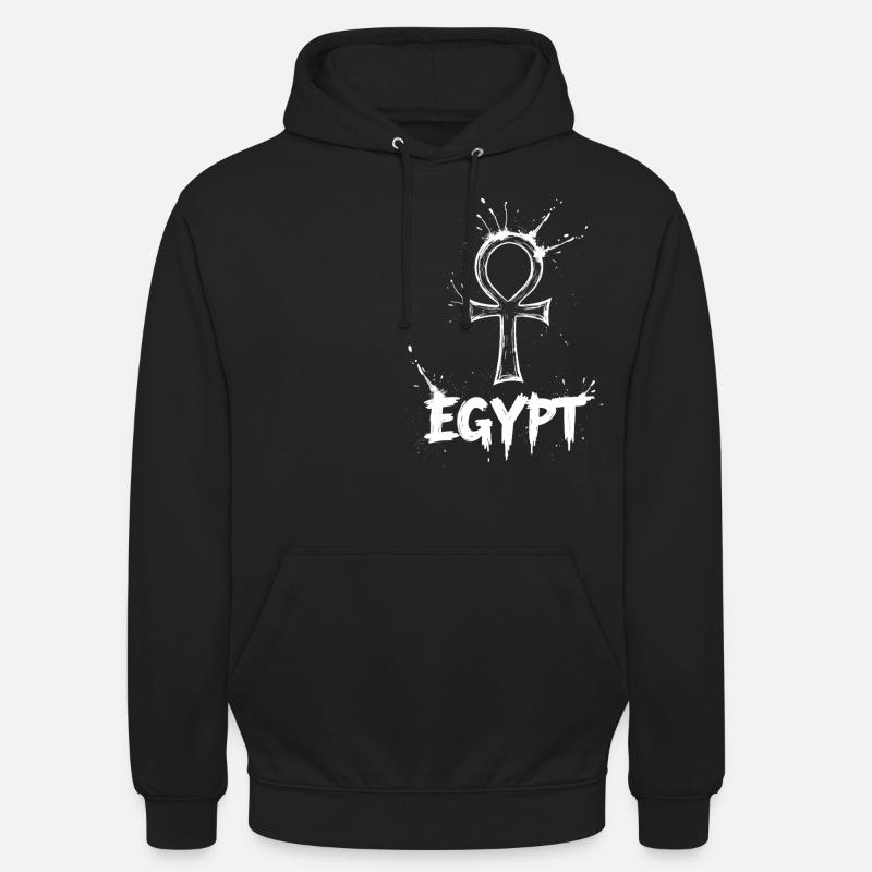 Égypte Ankh Symbole Splash - Sweat-shirt à capuche unisexe - noir