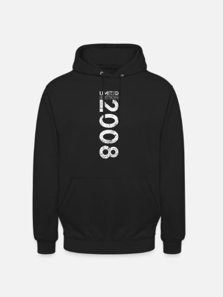 Limited Edition 2008 18th Birthday Gift - Unisex Hoodie - black