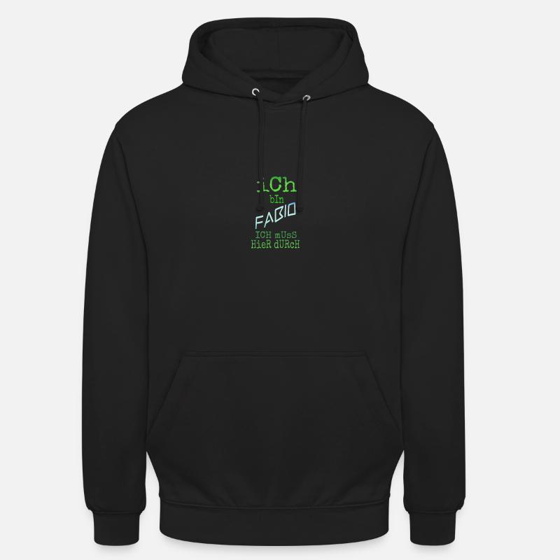 Fabio Fabio - Sweat-shirt à capuche unisexe - noir