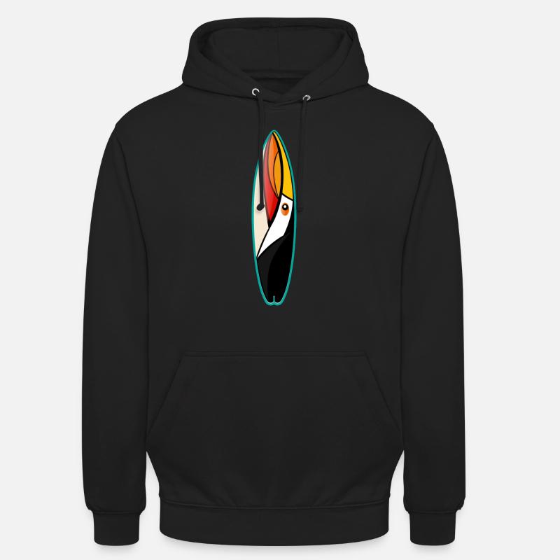 Planche de surf Toucan Surf - Sweat-shirt à capuche unisexe - noir