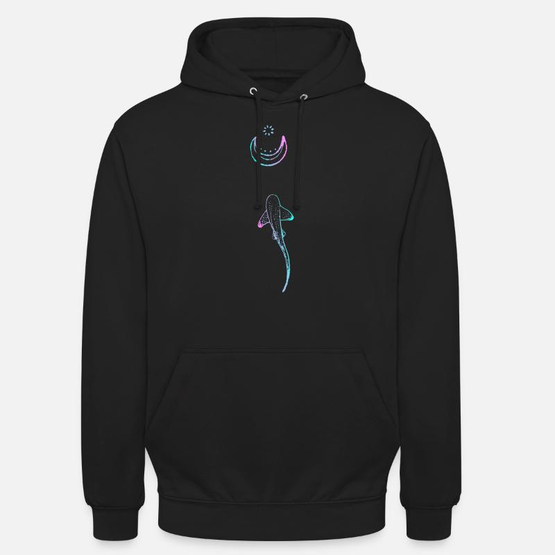 Maori Shark Moon Tattoo - Idée cadeau - Sweat-shirt à capuche unisexe - noir