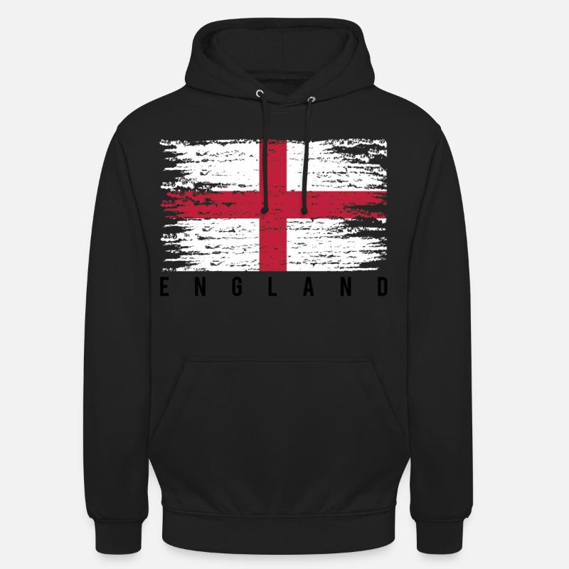 Croix d'Angleterre distressed - Sweat-shirt à capuche unisexe - noir
