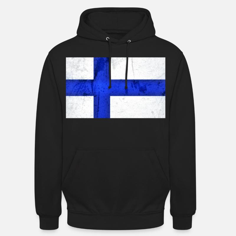 Drapeau de la Finlande - Sweat-shirt à capuche unisexe - noir