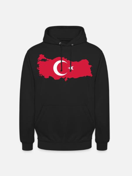 Turkey Map Flag - Unisex Hoodie - black
