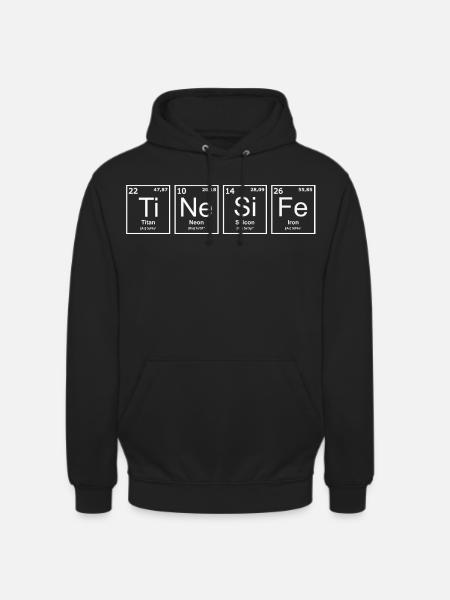 intp, periodic system, cognitive functions, think - Unisex Hoodie - Schwarz