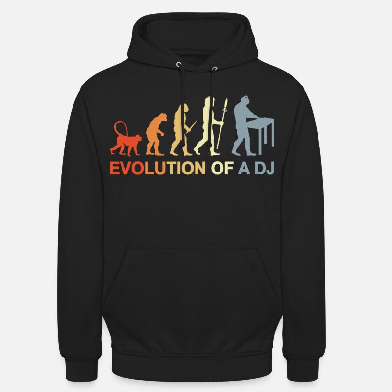 Evolution eines DJ - Unisex Hoodie - Schwarz