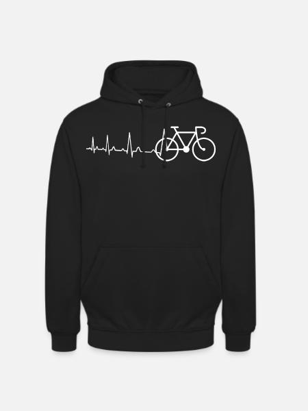 Vélo de route Heartbeat - Sweat-shirt à capuche unisexe - noir