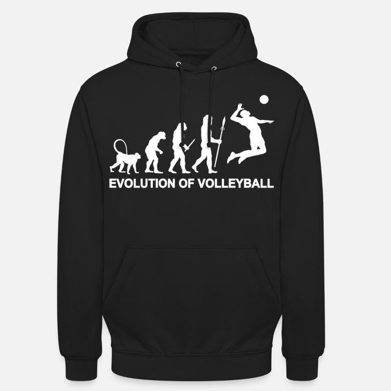 Évolution du volleyball - Sweat-shirt à capuche unisexe - noir