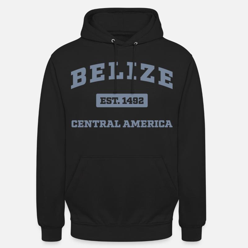 Belize Amérique centrale Est. 1492 - Sweat-shirt à capuche unisexe - noir