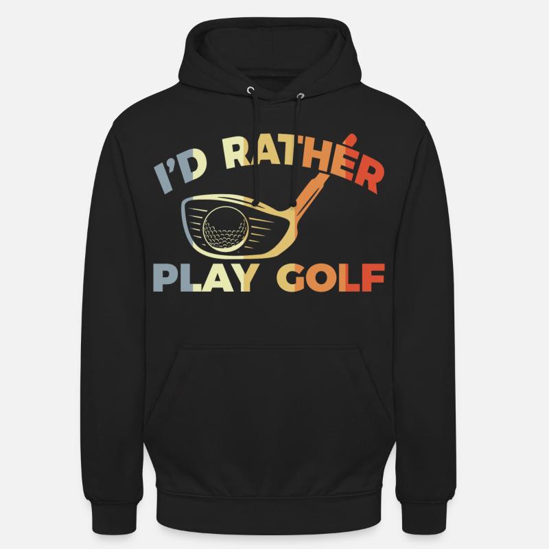 Je préfère jouer au golf - Sweat-shirt à capuche unisexe - noir